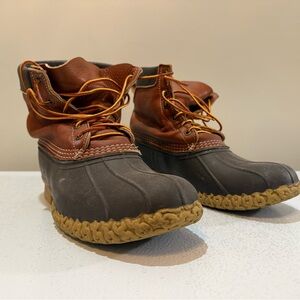 Men’s Brown and Black Leather Duck Boots